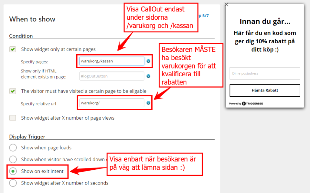 Illustrated image of an Exit Intent popup