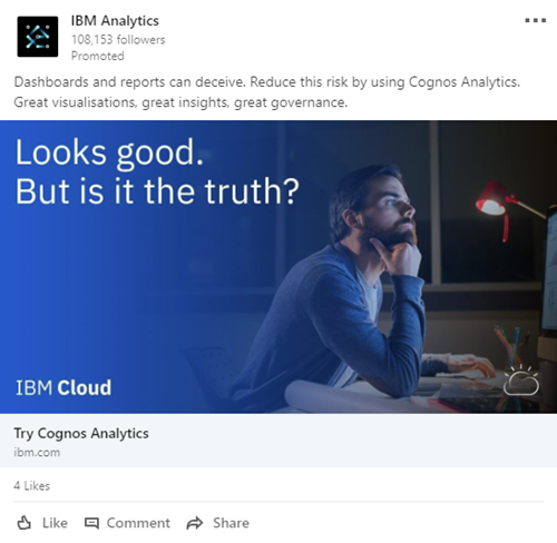 IBM Linkedin ad