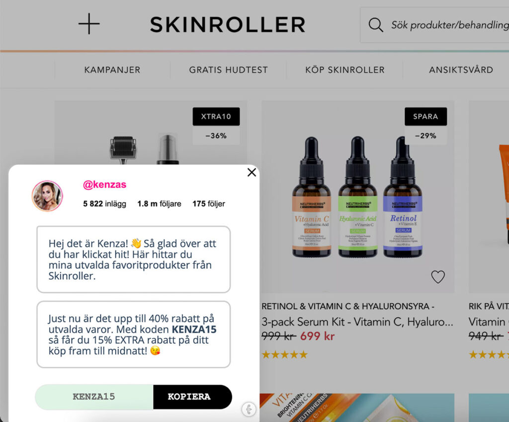 Skinroller Influencer Campaign