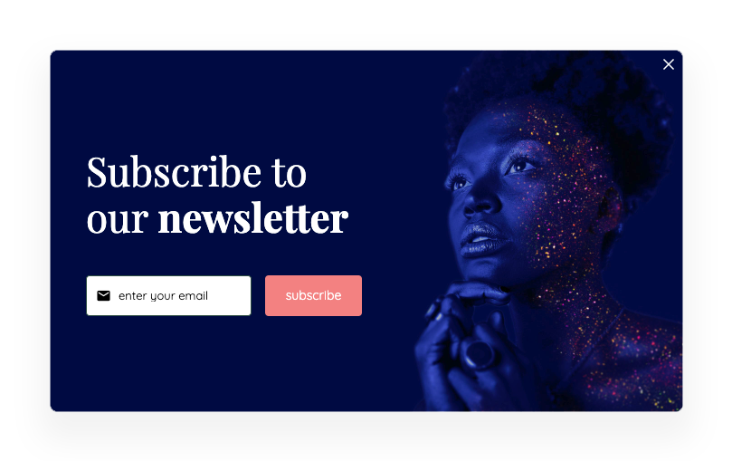 Campaign example - subscribe to the newsletter