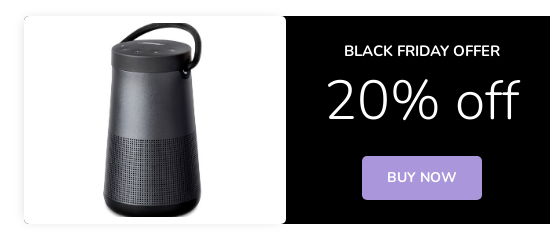 20% off Discount campaign for black fridan