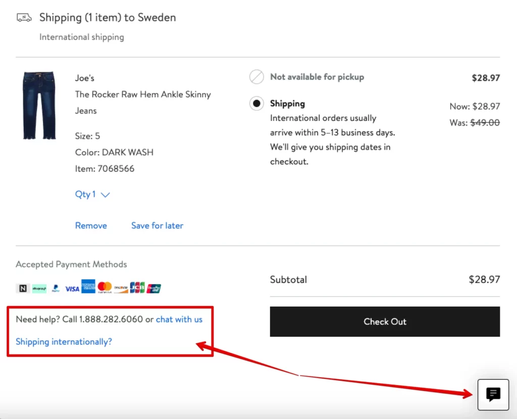 Nordstroms offer telephone support and chat support to answer any questions about your order