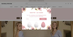 Bubbleroom gamification egg hunt thank you page, popup using Triggerbee's popup software