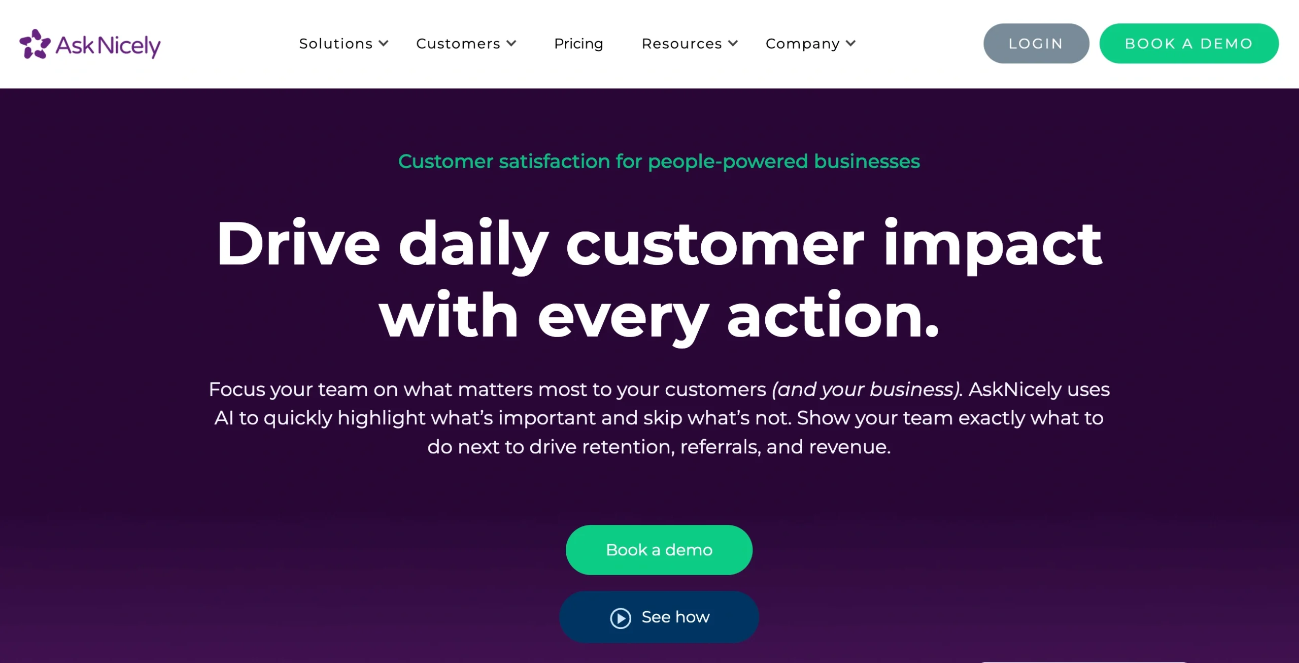 Asknicely homepage