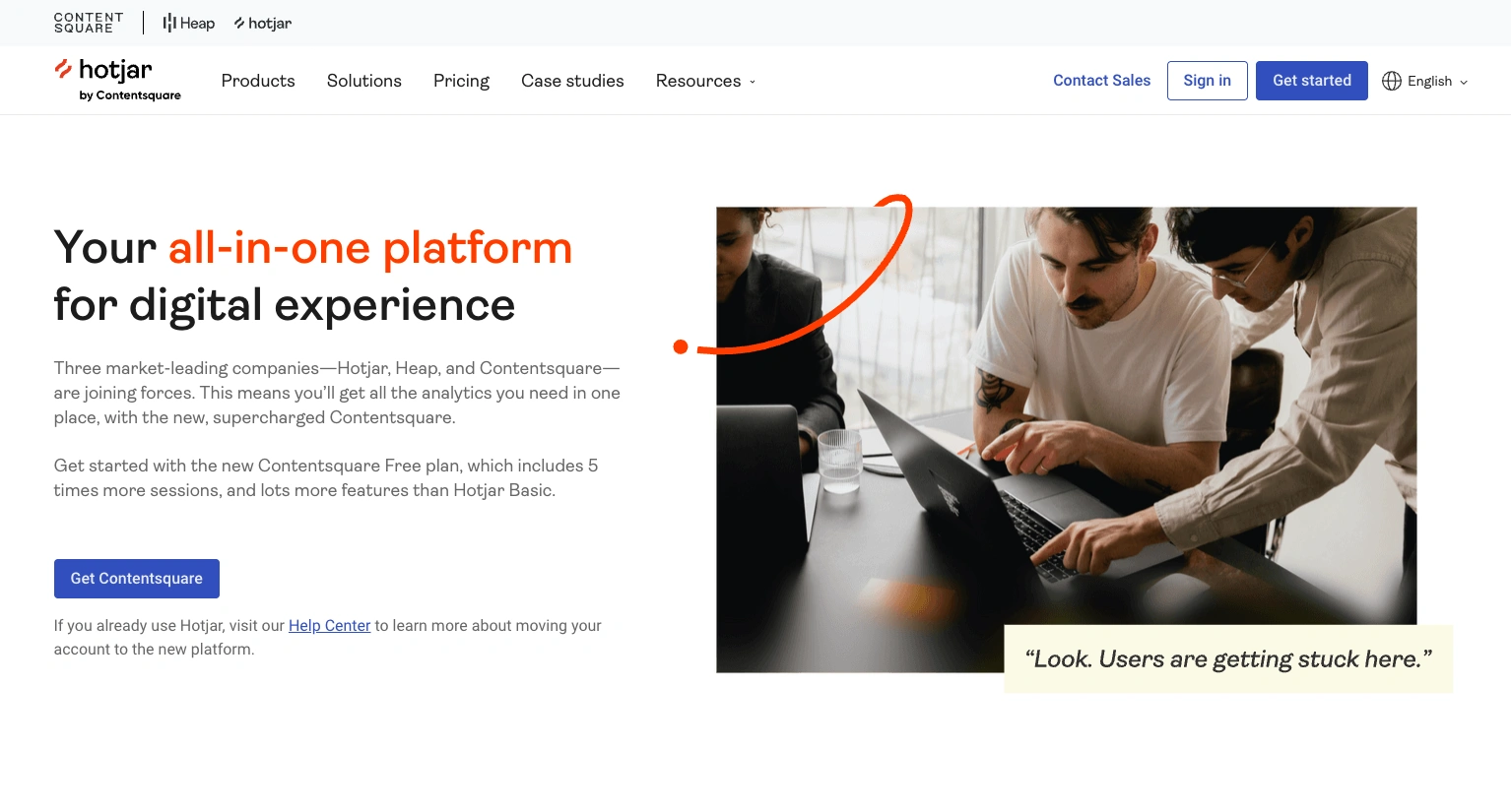 Hotjar homepage