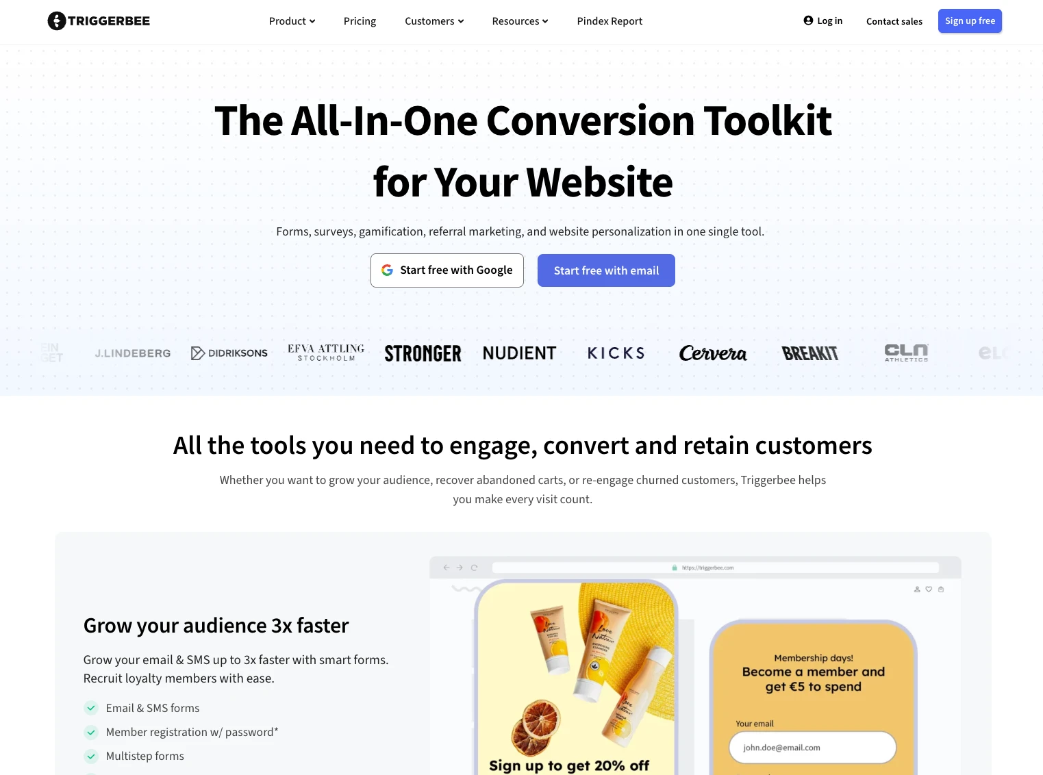 Triggerbee's homepage. Triggerbee is one of the top alternatives to surveyMonkey