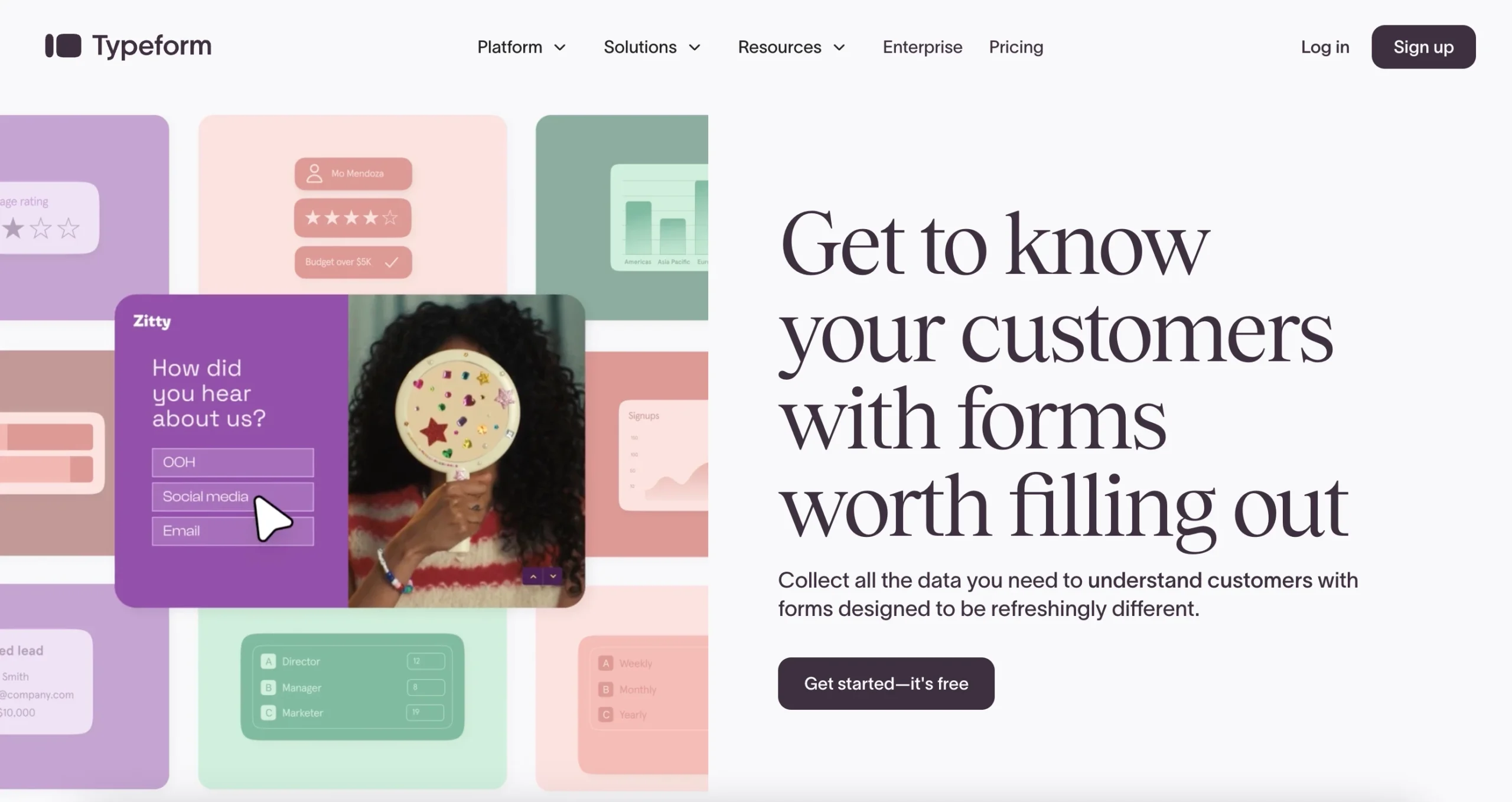 Typeform homepage
