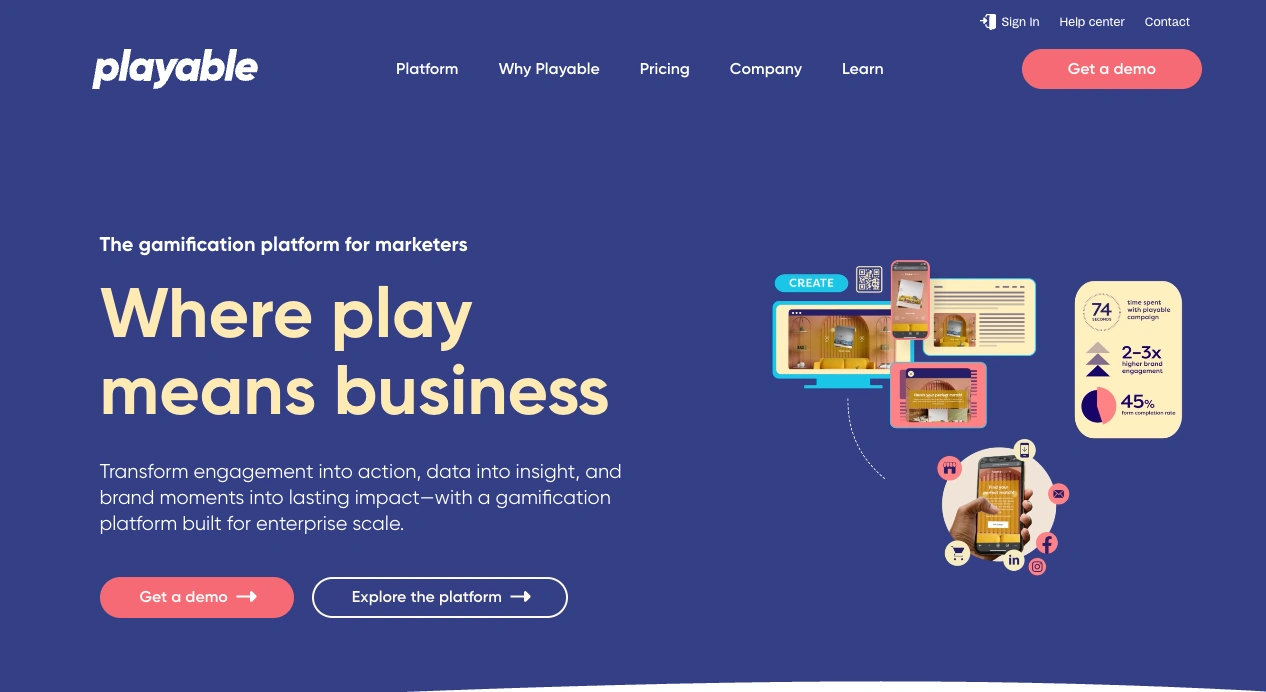 Playable Enterprise Gamification Platform