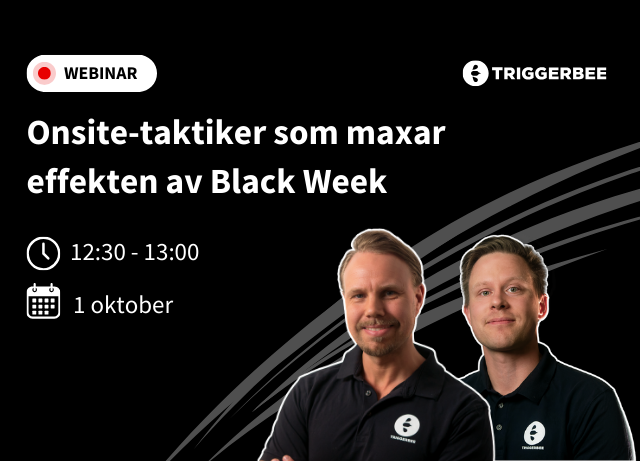 Webinar: Onsite taktiker som maxar effekten av Black Week