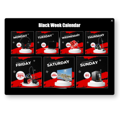 A 7-day advent calendar made for Black week