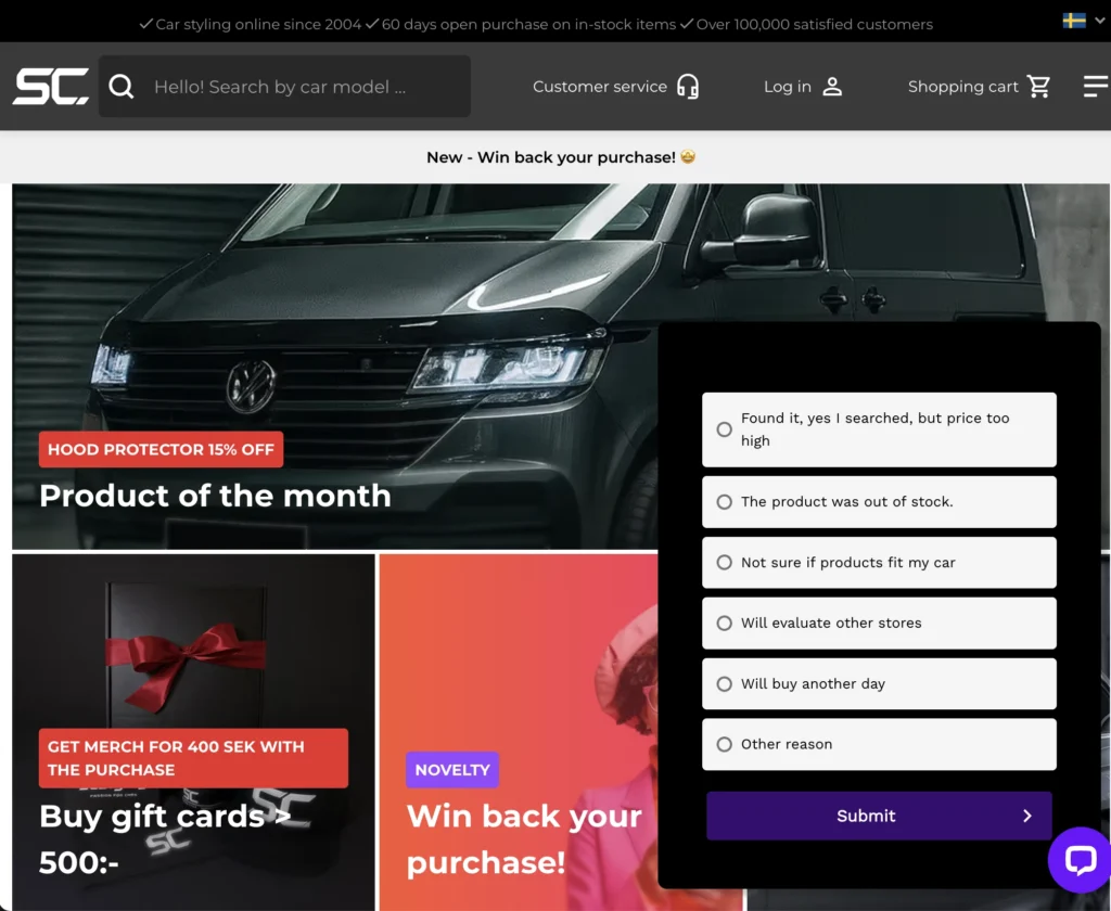 SC Styling Shopping Experience Form