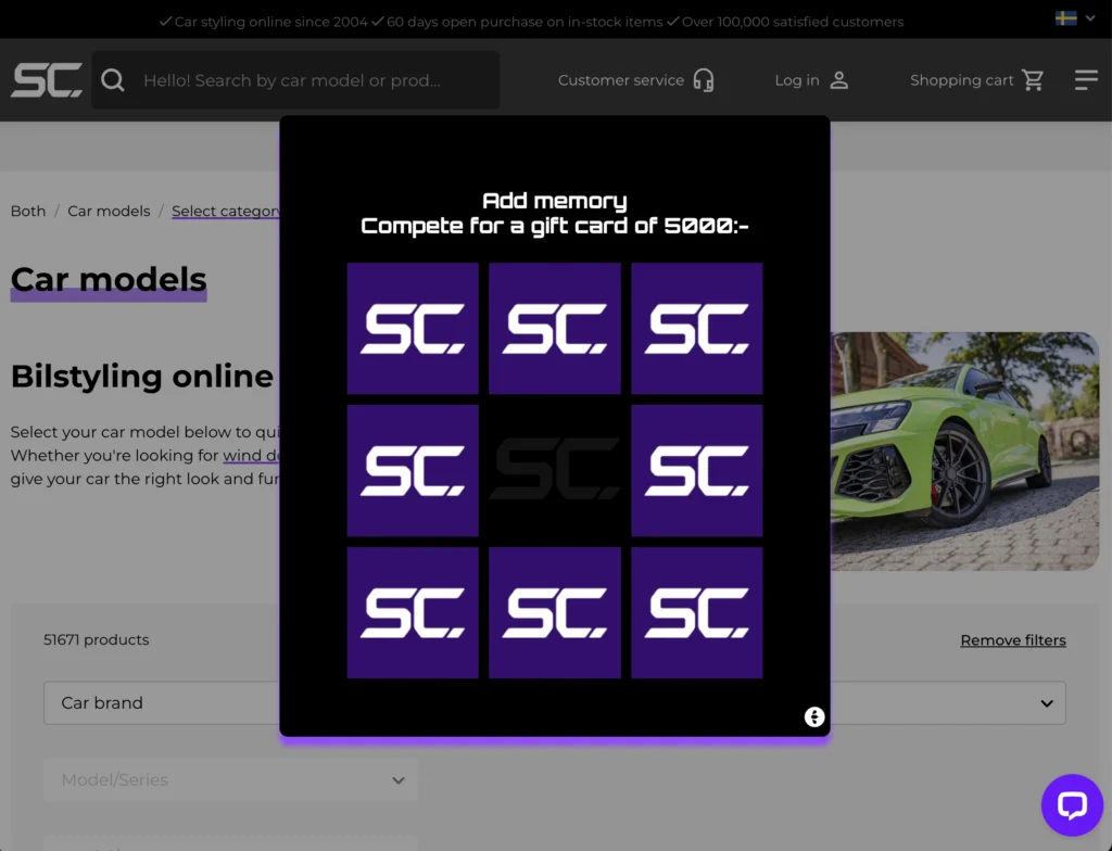 SC Styling Gift Card Memory Raffle