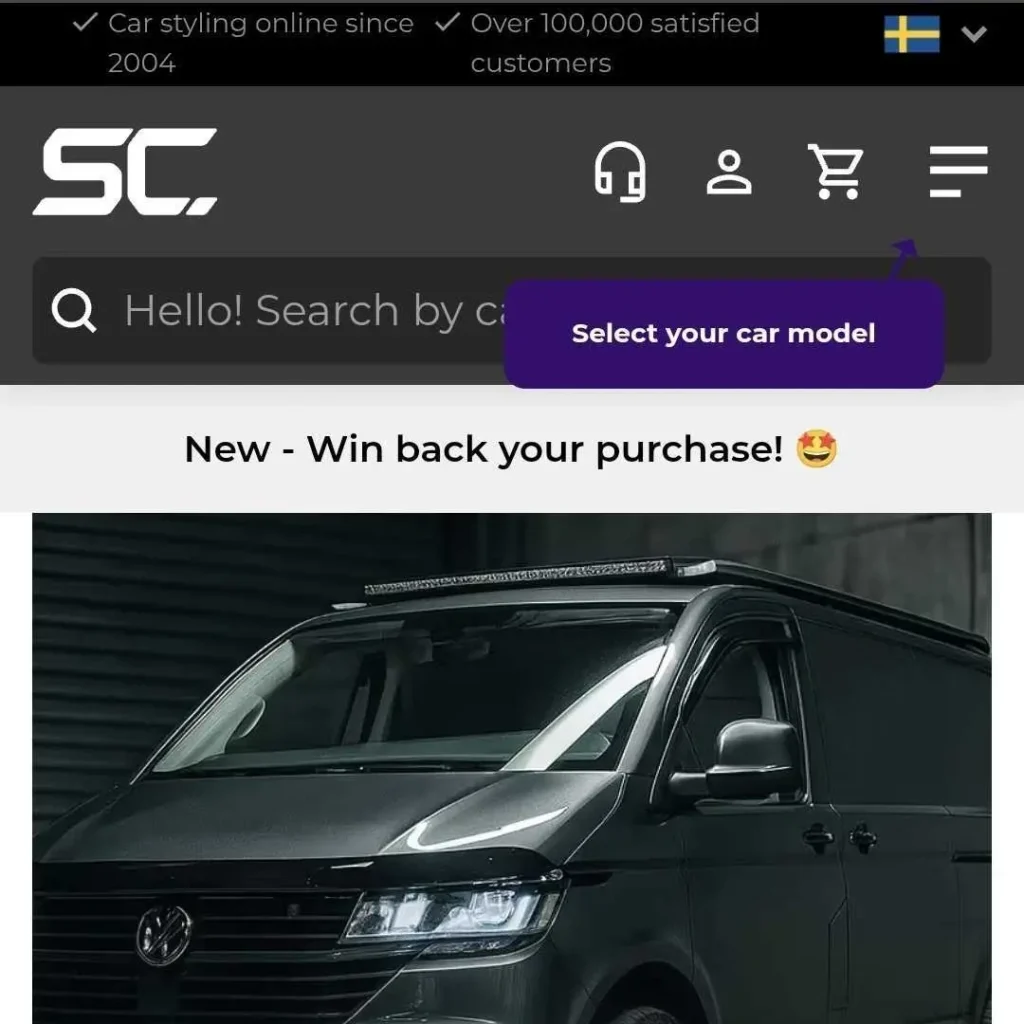 SC Styling Model Selection Nudge