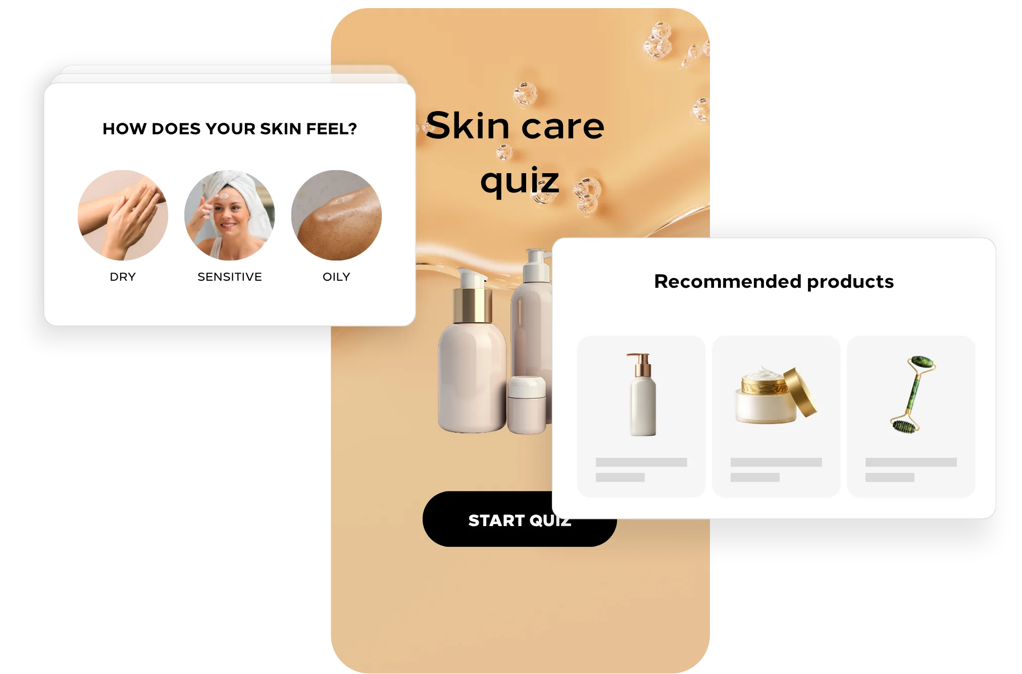 Screenshot showing Triggerbee's Product Quiz and Guide Product